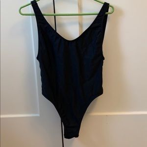 Black one piece swimsuit